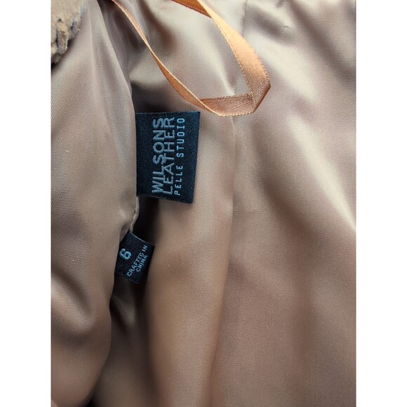 Wilsons Leather Pelle Studio Tan Leather Pants Women's 6 Native American look - Picture 8 of 13